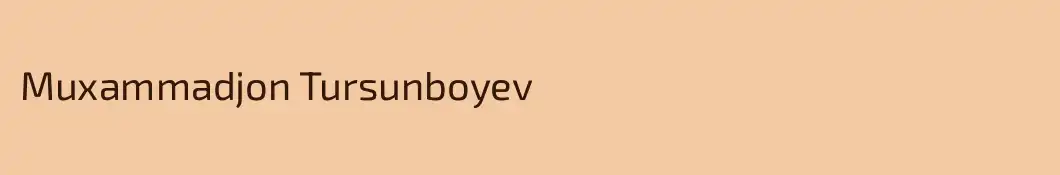 Muxammadjon Tursunboyev